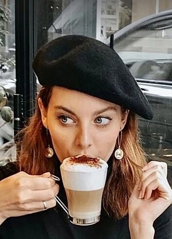 Siyah, Kışlık Ressam Şapkası 