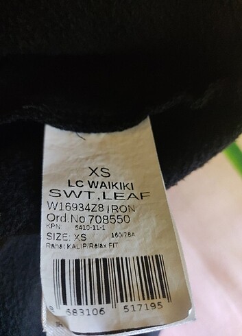 xs Beden siyah Renk Sweatshit