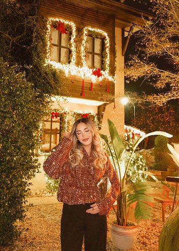 Bordo Gold Payetli Ceket tüvit zara sezuco - Görsel 5