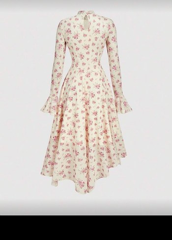 Pembe Çiçekli Uzun Bohem Elbise zara - Görsel 2