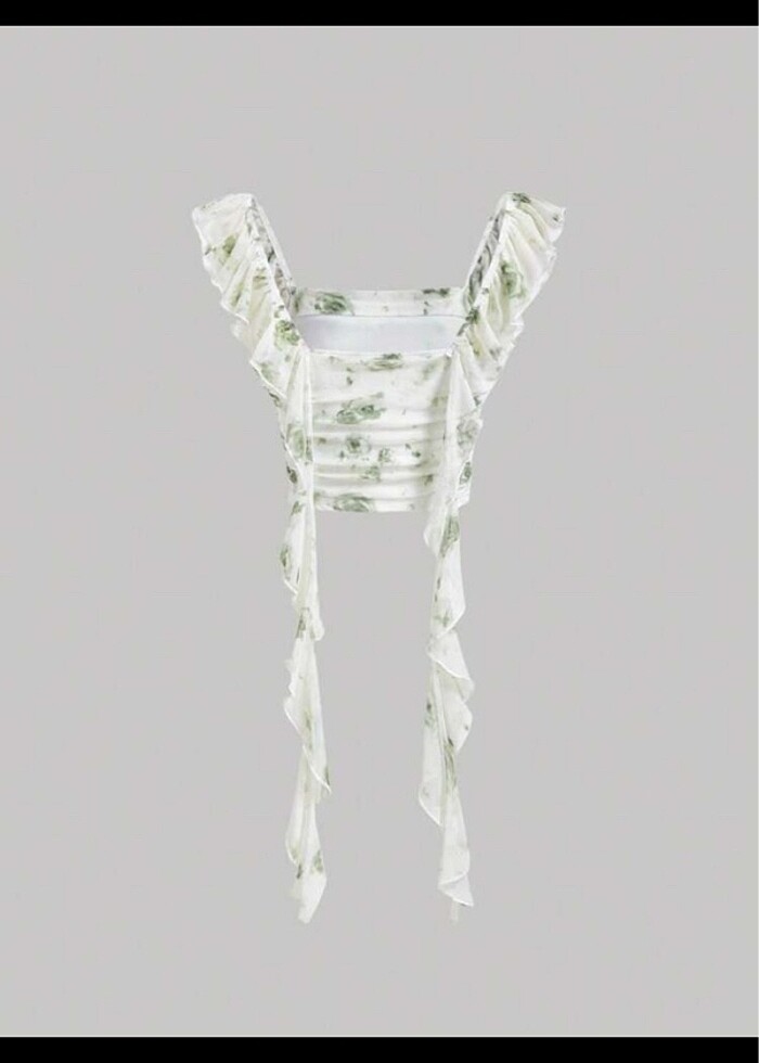 shein çiçekli bluz tüllü - Görsel 2