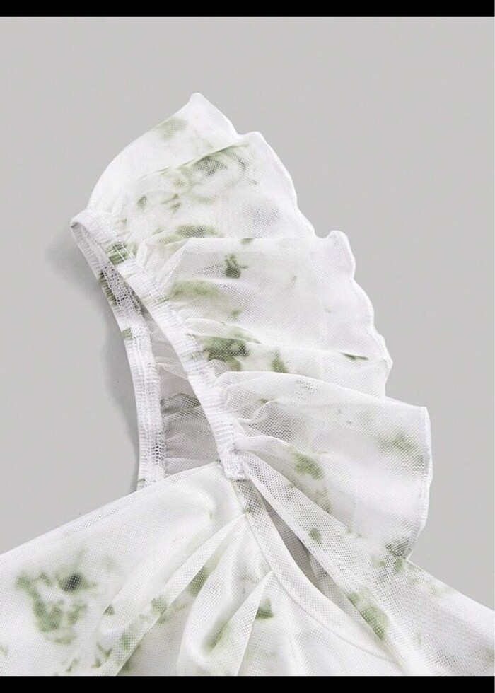 shein çiçekli bluz tüllü - Görsel 3