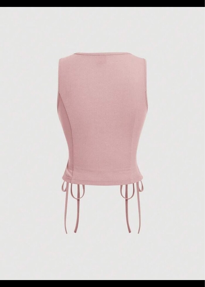 shein yelek pembe - Görsel 3