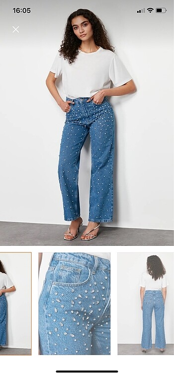 Trendyolmilla Taşlı Jean - Görsel 5