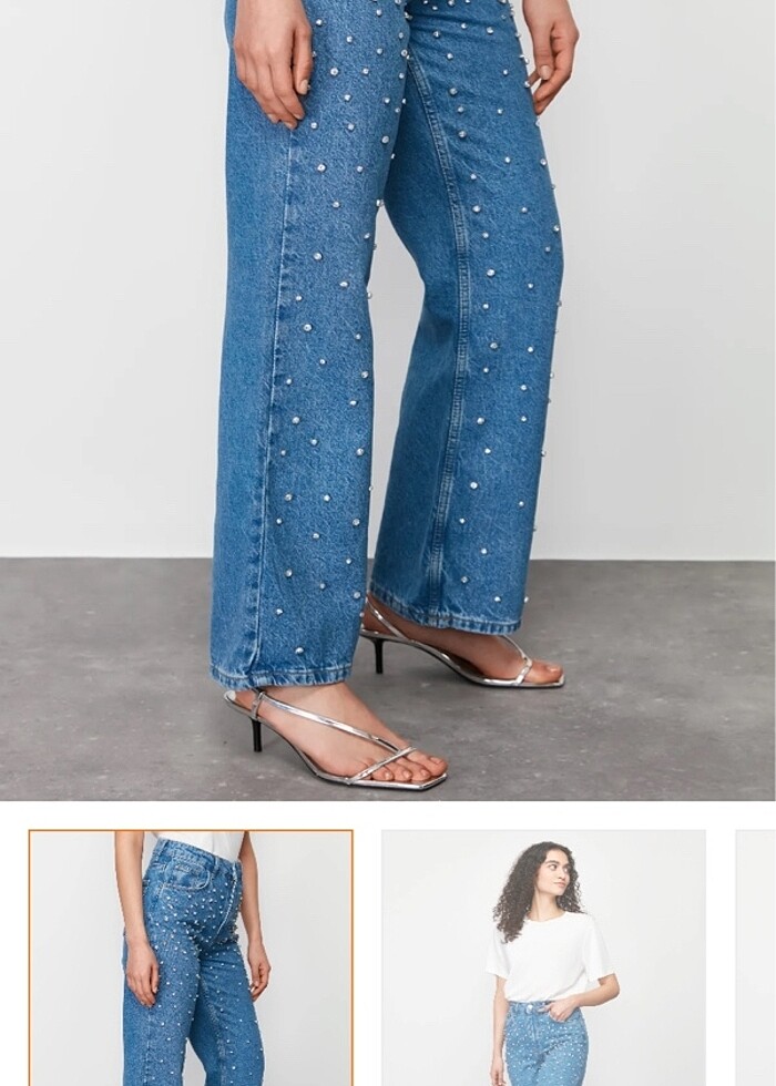 Trendyolmilla Taşlı Jean - Görsel 2