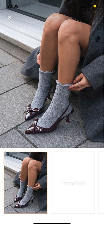 Nişantaşı shoes bordo kurdele topuklu ayakkabı stiletto - Görsel 7