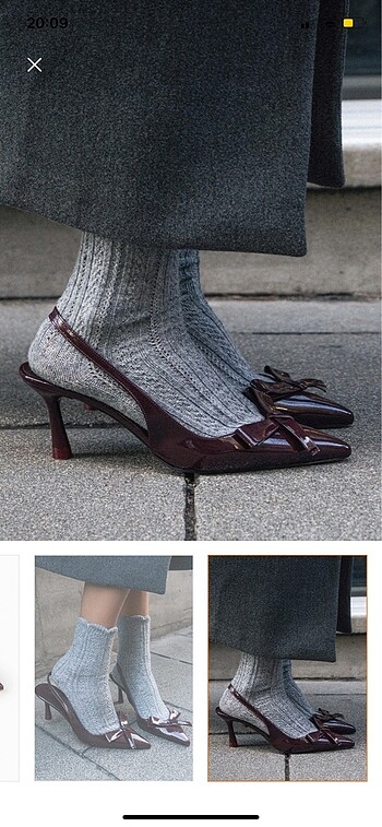 Nişantaşı shoes bordo kurdele topuklu ayakkabı stiletto - Görsel 5