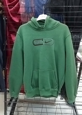 Nike Yesil Kapusonlu Sweatshirt