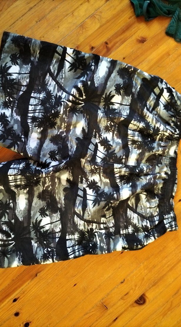 Gri  siyah Batik Desenli Rahat Kesim Erkek Mayo - Görsel 2