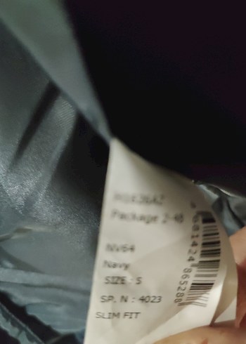 Düğmeli Lacivert Erkek Mont - Görsel 9