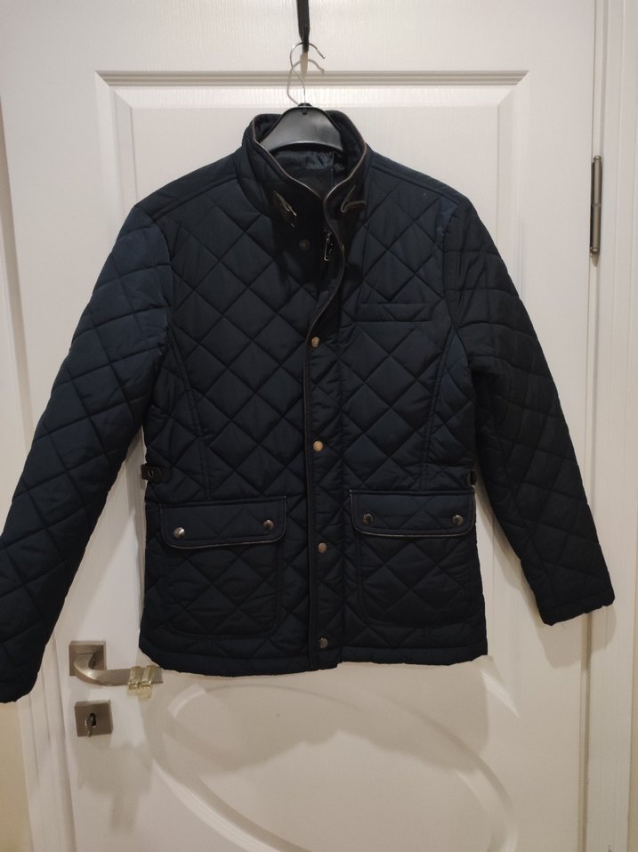 Düğmeli Lacivert Erkek Mont - Görsel 2