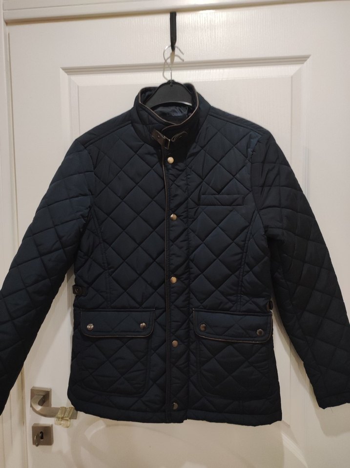 Düğmeli Lacivert Erkek Mont - Görsel 4