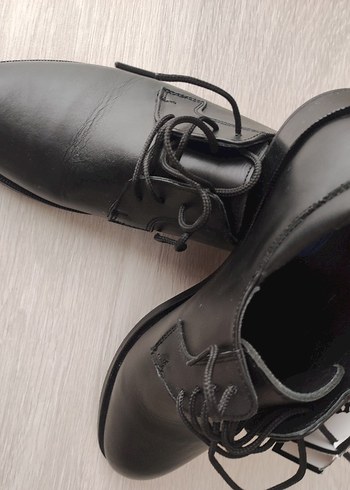 SIFIR ÜRÜN. Siyah Deri Klasik Ayakkabı - Görsel 5