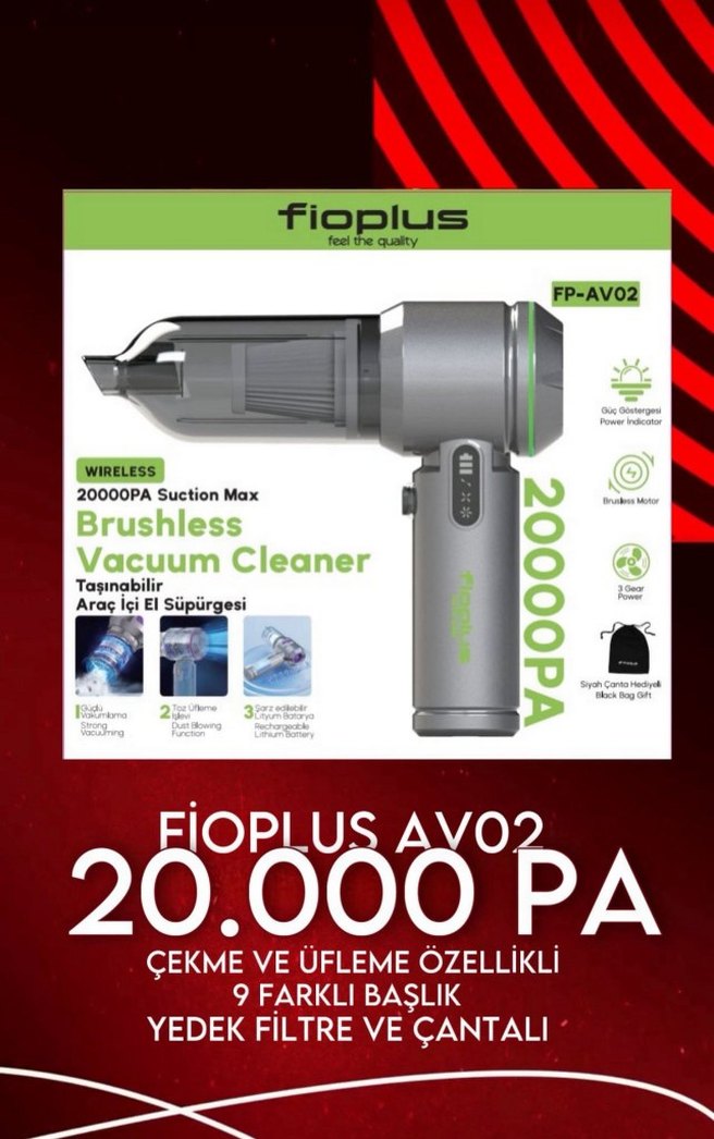 20000PA HL-121 Şarjlı Taşınabilir Vakum Süpürgesi - Görsel 2