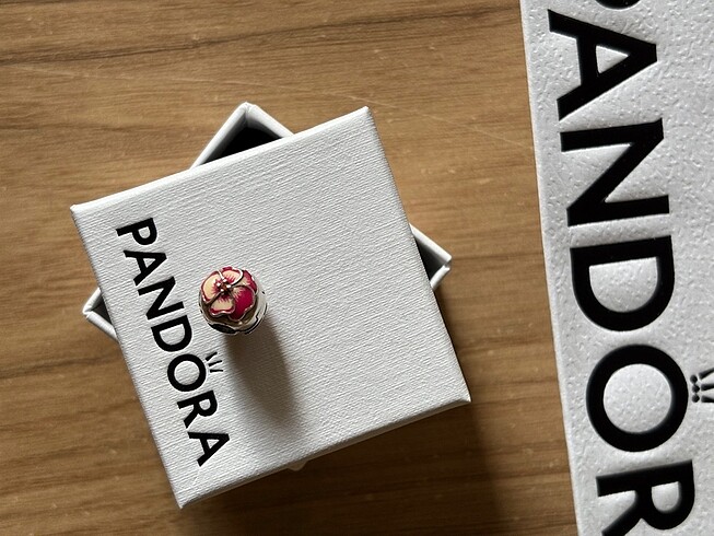 Pandora Pandora Pembe çiçekli stopper charm