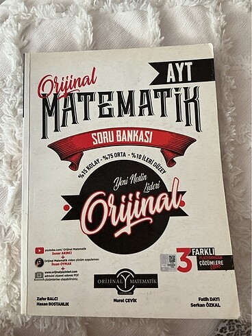 Ayt matematik orijinal yayınları