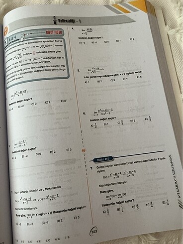 Ayt matematik bilgi sarmal