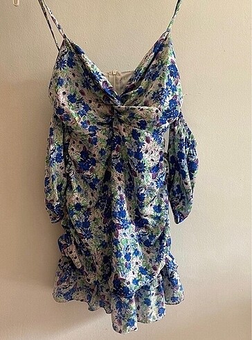 Zara çiçek desenli elbise