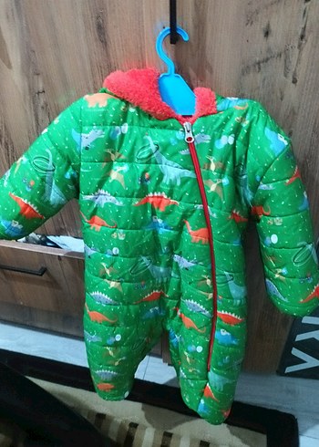 Renkli Dinozor Baskılı Bebek Tulum - Görsel 5