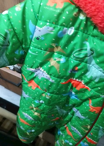 Renkli Dinozor Baskılı Bebek Tulum - Görsel 4