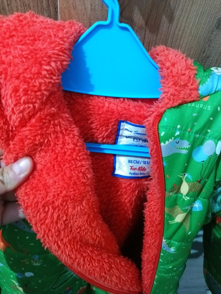 Renkli Dinozor Baskılı Bebek Tulum - Görsel 3