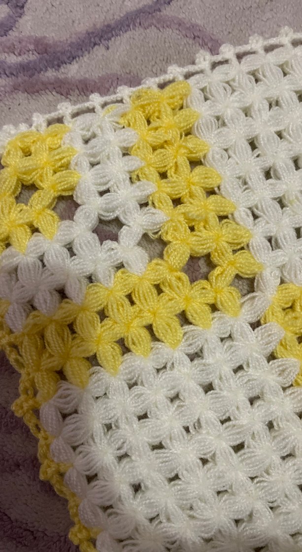 El Örgüsü Sarı Beyaz Banyo Süngeri - Görsel 2