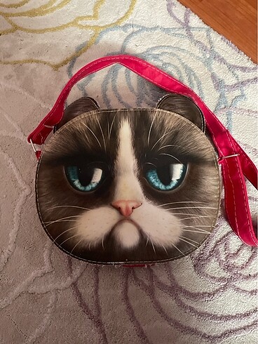 Kedili çocuk çantası - Görsel 5