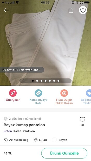 Beyaz pantolon