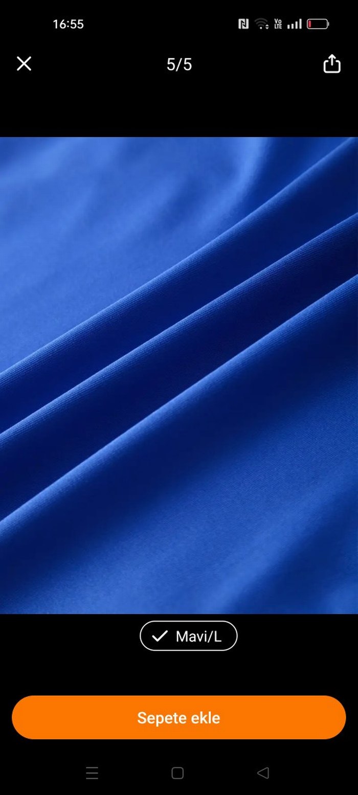 Mavi Fırfırlı Kadın üst hiç kullanilmadi - Görsel 5