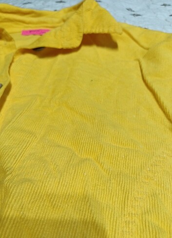 Sarı fitilli kadife gömlek  - Görsel 2