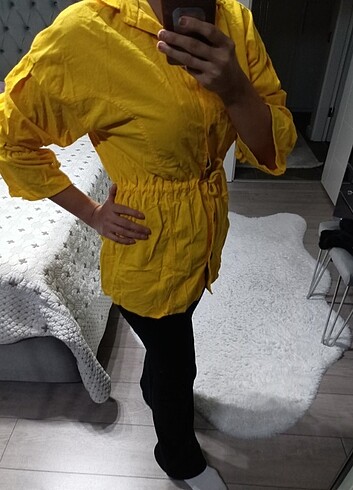 Sarı fitilli kadife gömlek  - Görsel 7