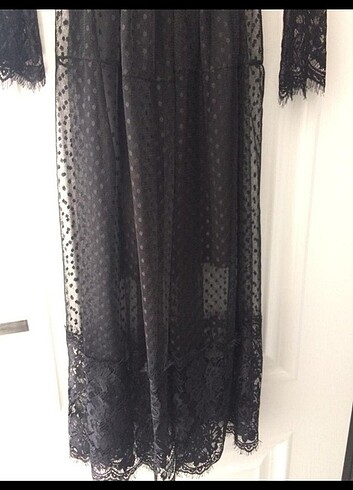 Siyah tül elbise - Görsel 3