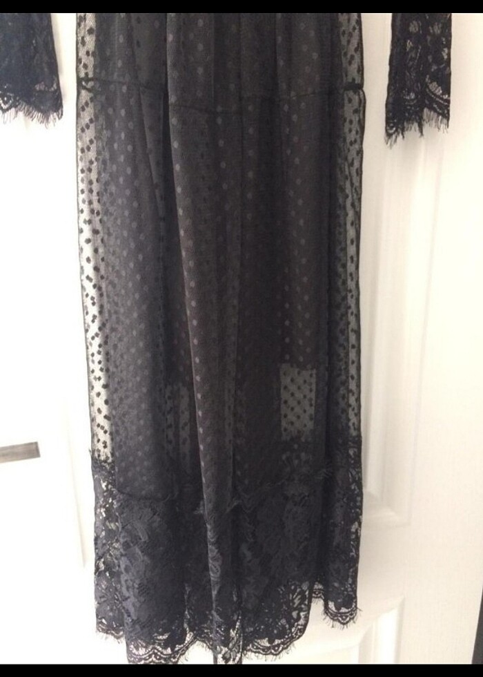 Siyah tül elbise - Görsel 3