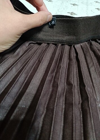 Kahverengi pileli etek - Görsel 3