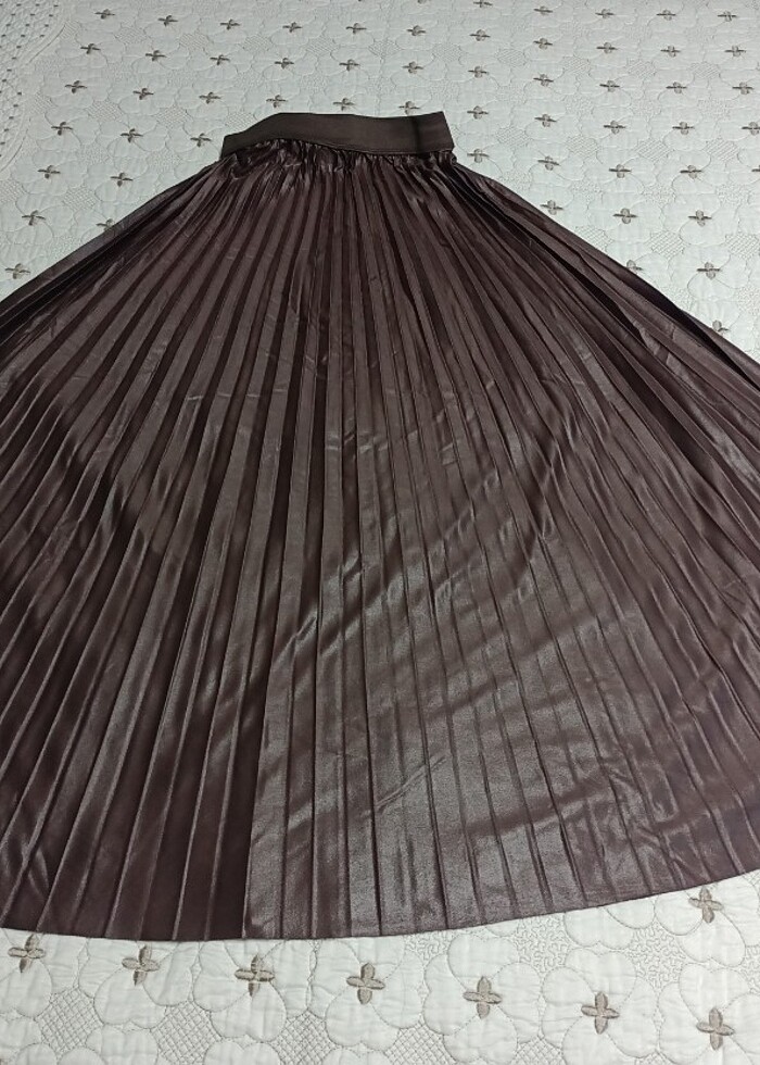 Kahverengi pileli etek - Görsel 2