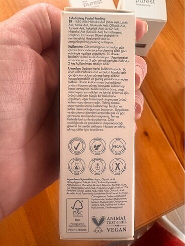 Diğer The Purest Solutions AHA+BHA Kırmızı Peeling