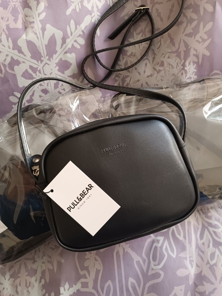 PULL&BEAR Siyah Deri Biker Çanta - Görsel 2