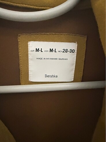 m Beden camel Renk Bershka püsküllü ceket