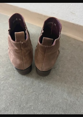 Hotiç Bej Süet Stiletto Topuklu Kadın Bot