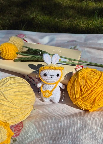Amigurumi Tavşan Anahtarlık - Limon