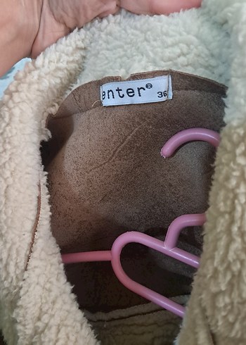 Kürklü Kahverengi Süet Kadın Ceket - Görsel 2