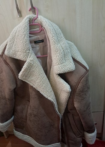 Kürklü Kahverengi Süet Kadın Ceket - Görsel 5