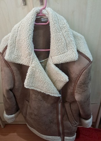 Kürklü Kahverengi Süet Kadın Ceket - Görsel 4