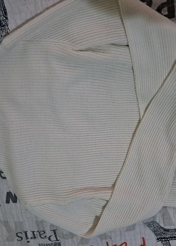 Beyaz Boğazlı Kadın Triko Kazak - Görsel 2