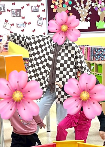 Kadın  Kareli Uzun Kollu Gömlek - Görsel 2