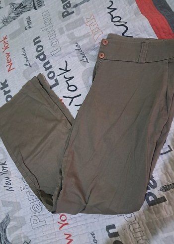 Düğmeli Pamuk Pantolon - Görsel 3