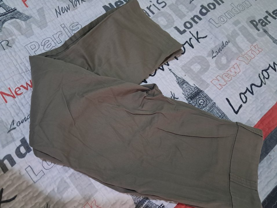 Düğmeli Pamuk Pantolon - Görsel 2