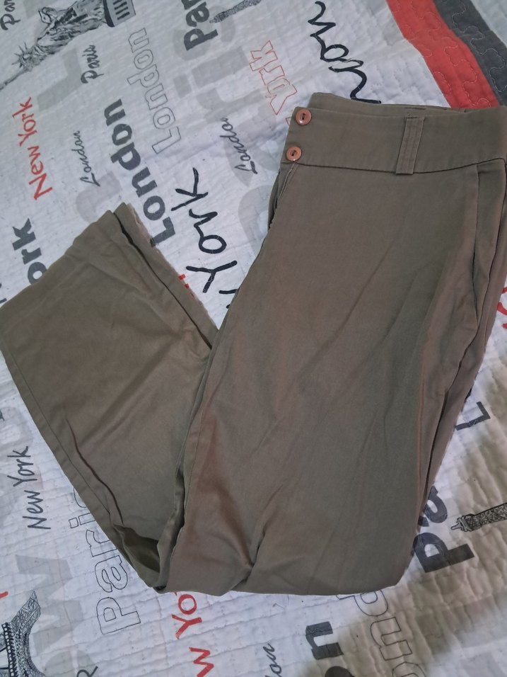 Düğmeli Pamuk Pantolon - Görsel 3