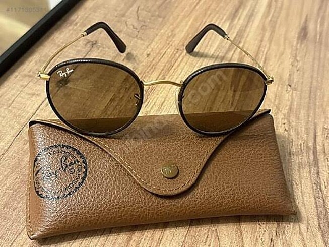 Ray Ban Rayban orijinal deri çerçeveli gözlük kahverengi
