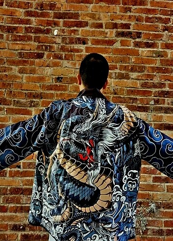 universal Beden çeşitli Renk Özel Tasarım Dragon Kimono